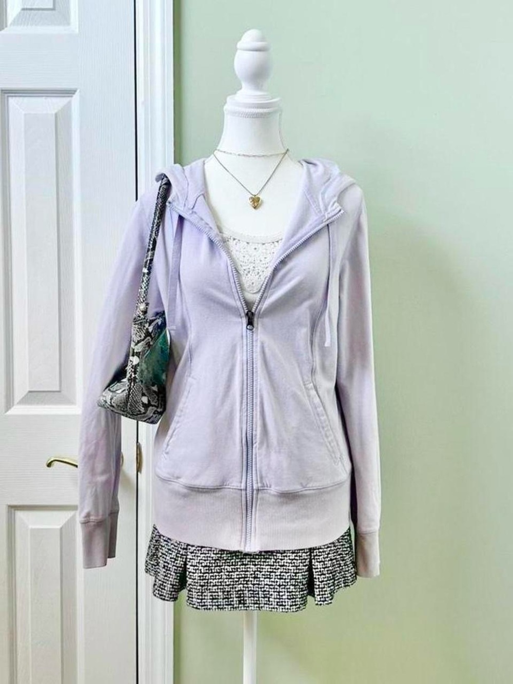 Lavender zip up hoodie
